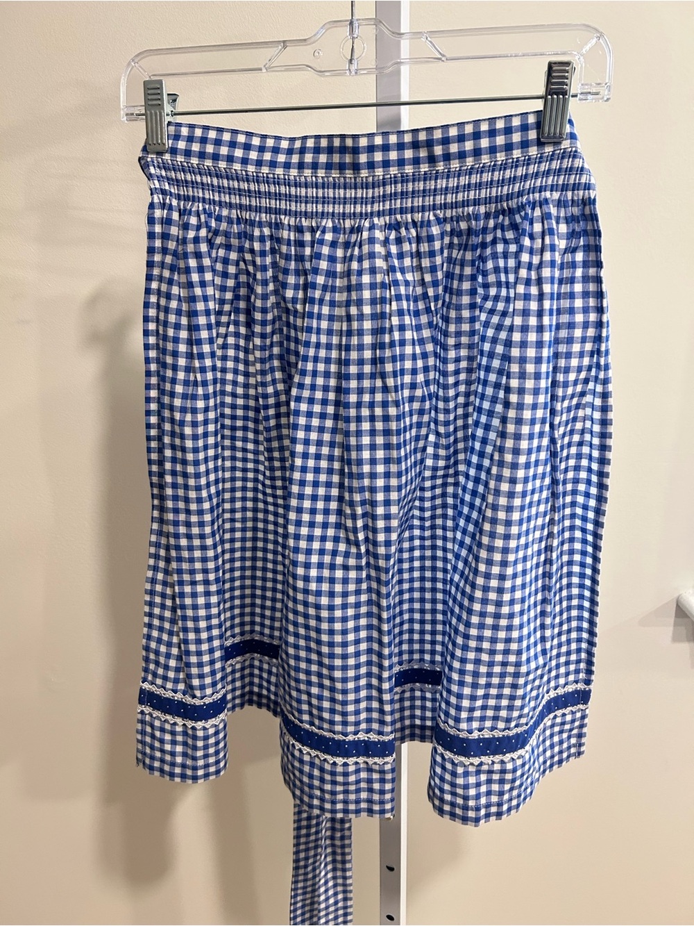 Blue and White Gingham Apron